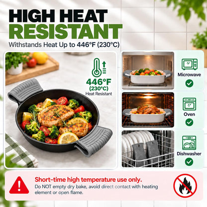 10Pcs Cast Iron Handle Cover, Silicone Pot Holders