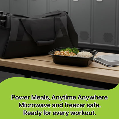 Meal Prep Containers [10 Set] 38 oz with Lids, 1 compartment, Stackable, Reusable, Leakproof, Food Safe, Microwave, Freezer & Dishwasher Safe for Food Prep Storage Bento Box (10 Set, 38 oz)