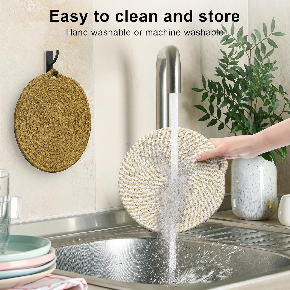 7" Trivets for Hot Dishes, 6 Pack Trivets for Hot Pots and Pans
