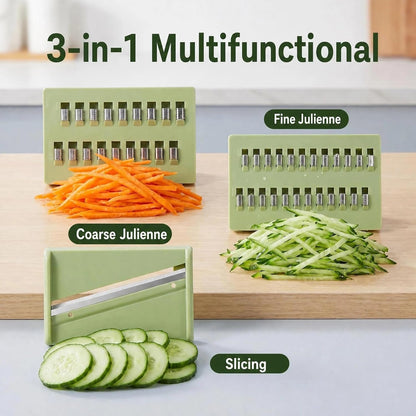 NACOLUS Handheld Mandoline Slicer for Kitchen,3 Blades with Hand Guard