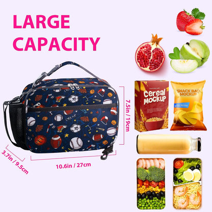 RLGPBON Kids Lunch Bag,Insulated Lunch Box for Girls,Lunch Bag Toddler Teen,School Daycare Cute Travel bags