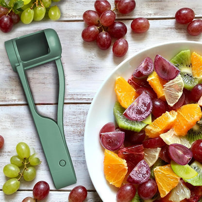 WhiteRhino Grape Cutter Grape Slicer for Toddlers,Grape Cherry Tomato Strawberry Cutter Quarter Slicer tool For Vegetable Fruit Salad Cake Decoration,Stainless Steel kitchen Gadget Fruit cutter(Bule)