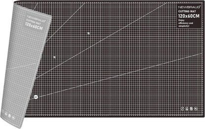 NEWBRAUG 36'' × 48'' Large Self Healing Cutting Double Sided 5-Ply Mat, Big Cutting Board for Rotary Cutting, Quilting, Sewing, Craft, Fabric & Scrapbooking(Green/Black)