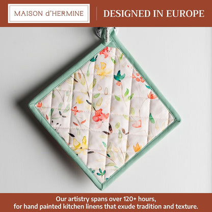 Maison d' Hermine Pot Holders 100% Cotton Potholders (8" x 8") - Colors A