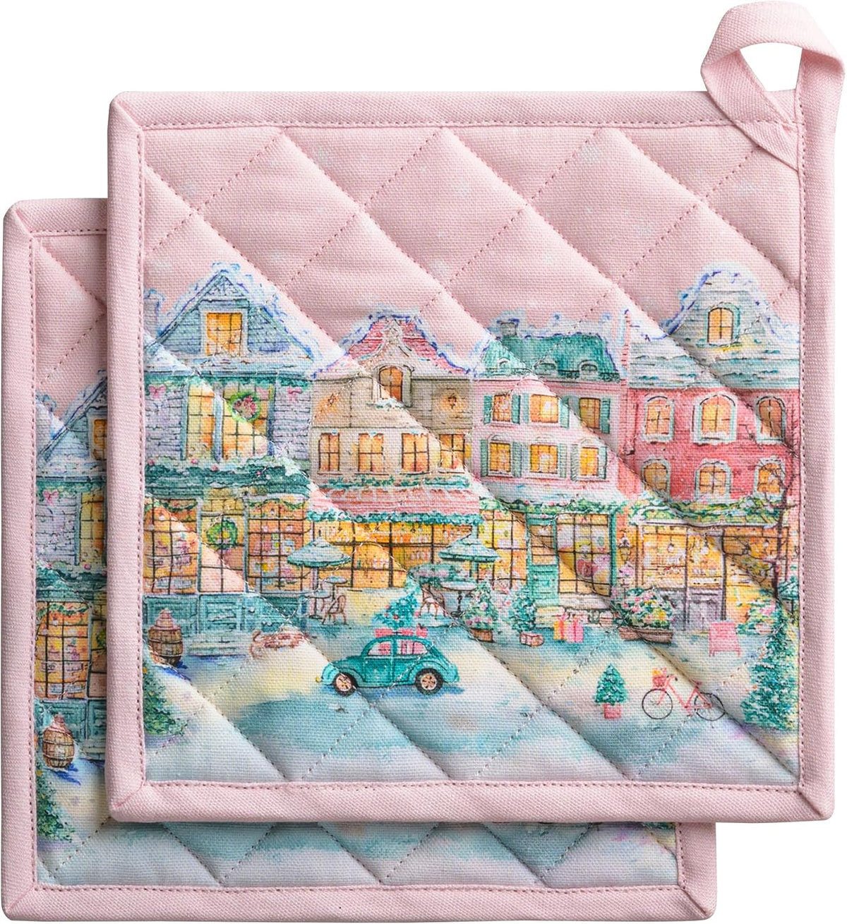 Maison d' Hermine Pot Holders 100% Cotton Potholders (8" x 8") - Colors A