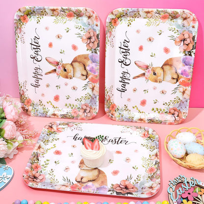 JarThenaAMCS 3Pcs Graduation Serving Trays 13 x 10 Inch Bachelor' s Hat Diploma Glitter Reusable Melamine Platter Congrats 2026 Grad Serving Dishes for Graduate Party Sharing Snacks Fruit Dessert