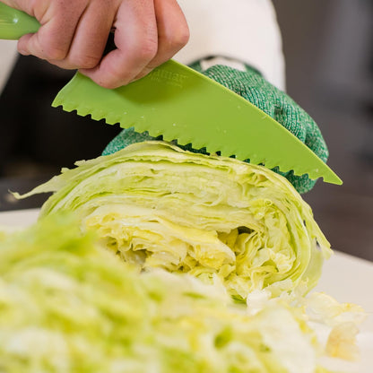 San Jamar Lettuce Knife,Green,12" L,Plastic,4" W LK200W - 1 Each