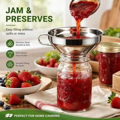5 Pack Stainless Steel Canning Funnel for Filling Mason Jar