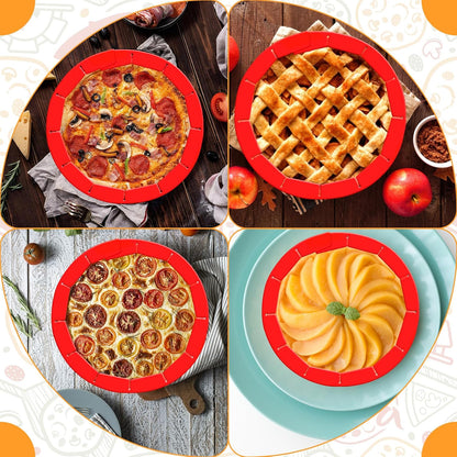 Adjustable Silicone Pie Crust Shield, Reusable for Baking