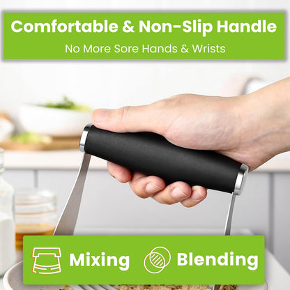 Spring Chef XL Pastry Blender, Durable Dough Blender For Baking - Black