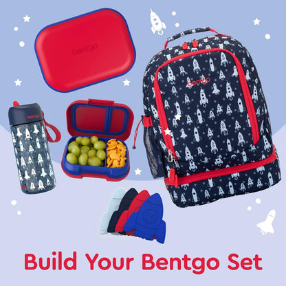 Bentgo Chill Kids Leak-Proof Lunch Box - 4-Compartment Bento Box with Built-In Ice Pack, 3.3 Cup Capacity, PFAS & BPA-Free, Microwave & Dishwasher Safe, Ideal Size for Ages 3 to 7 (Truly Teal)