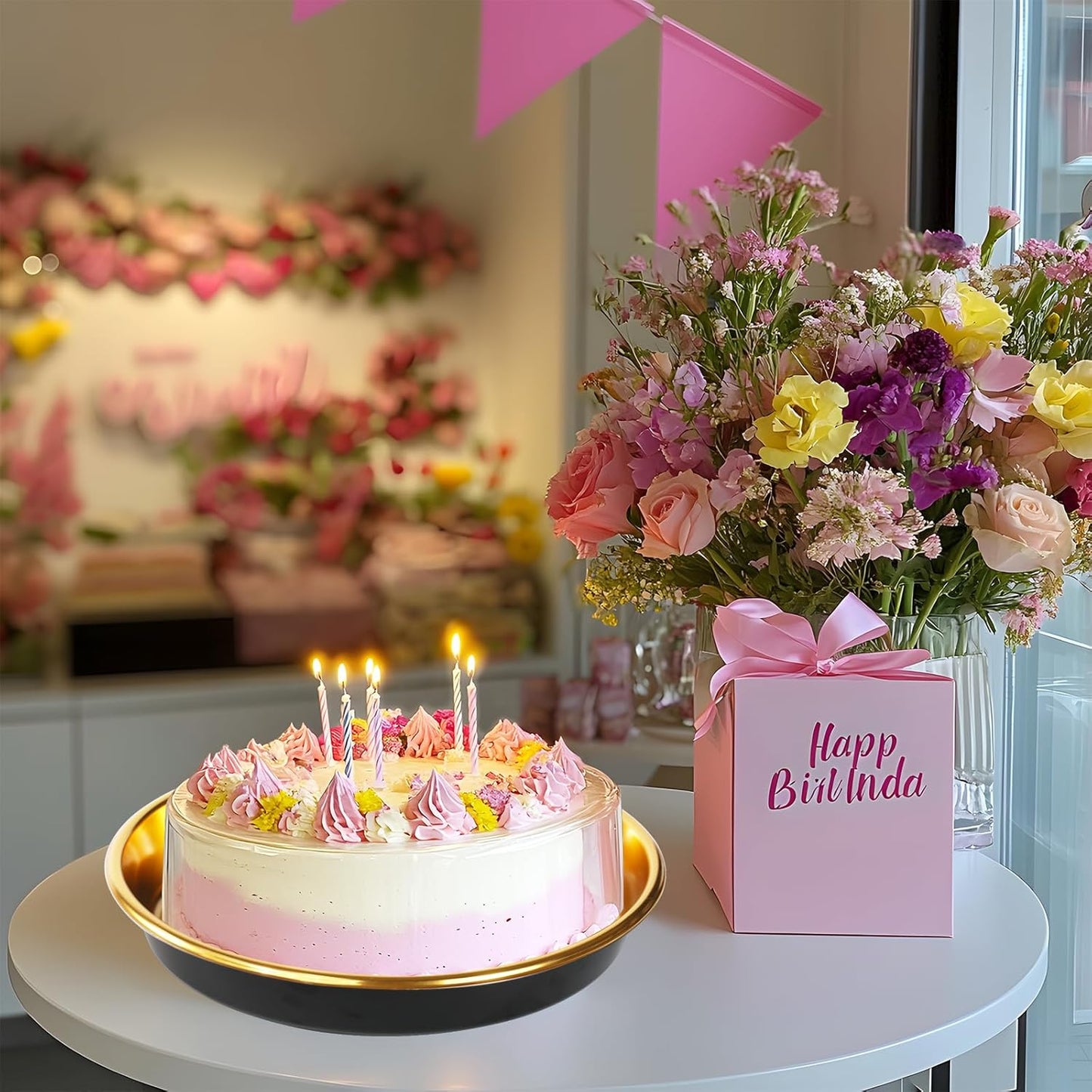 5pcs Round Cake Pies Carriers 11 Inch Plastic Disposable Cake Containers with Dome Lids Clear Bundt Cake Boxes Sandwich Trays