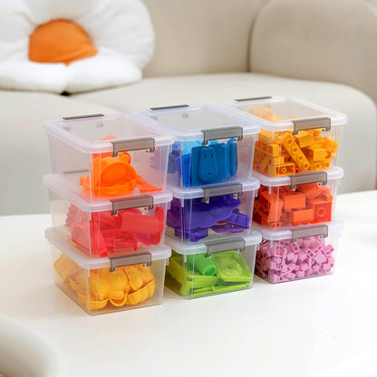 Citylife 6Packs 7.8Qt Plastic Storage Bins with Lids, Clear Organizer | Stackable totes Containers for Craft Supplies, Documents,Garage,Toys,Office and Classroom