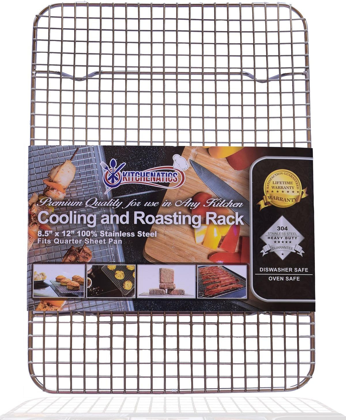 Kitchenatics 4-Tier Stackable Cooling Rack Space Saving Baking Set, 15x10"