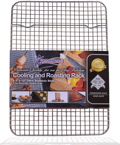 Kitchenatics 4-Tier Stackable Cooling Rack Space Saving Baking Set, 15x10"