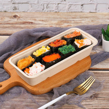 16oz disposable 3 compartments Sugarcane Fibers bowls with lid take away food containers Meal Prep Bowls 25 Pack