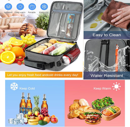 Lunch Box Insulated Lunch bag for Men Teen Kids Boys Adult Portable Stylish Small Lunchbox Special Design for Working Office school Picnic