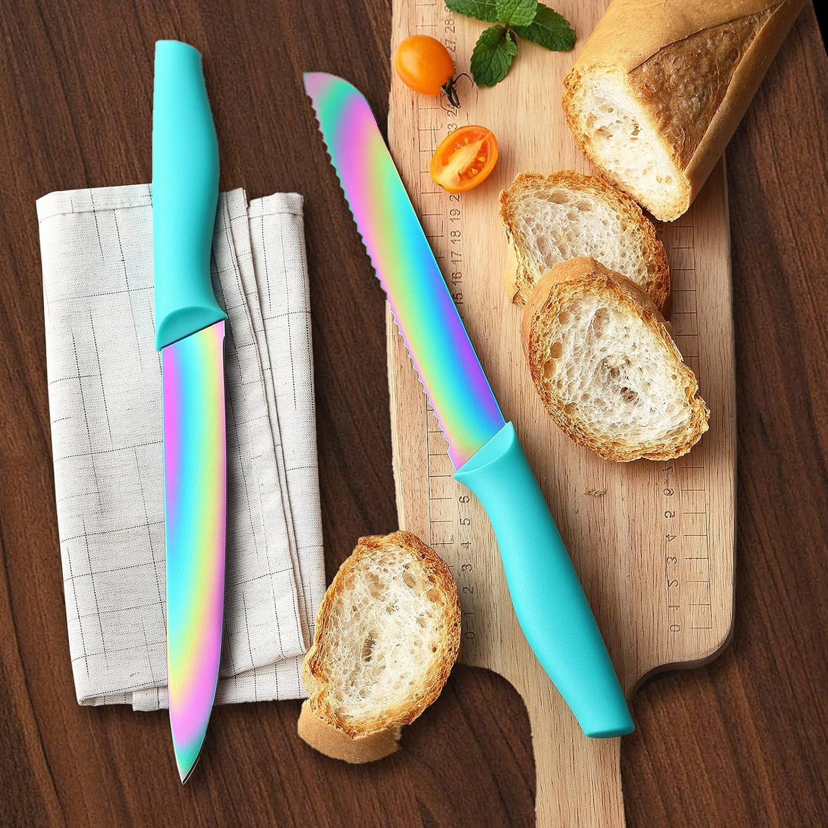 Marco Almond Kitchen Knife Set Chef Knife Set Black
