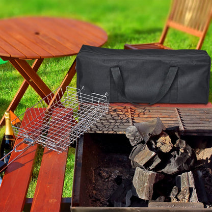 Amylove 2 Sizes Grill Utensil Storage BBQ Tool Bag 24.5" x 9.5" x 8" Large Capacity Grill Accessory Storage Waterproof Grilling Utensil Holder Outdoor BBQ Picnic Cooking Tools for Camp Barbecue