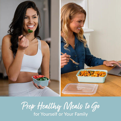 Bentgo Prep 60-Piece Variety Meal Prep Kit - Reusable PFAS & BPA-Free Food Containers 1-Compartment Trays, Prep Bowls, & Snack Boxes - Microwave, Freezer, & Dishwasher Safe (Rich Shades)