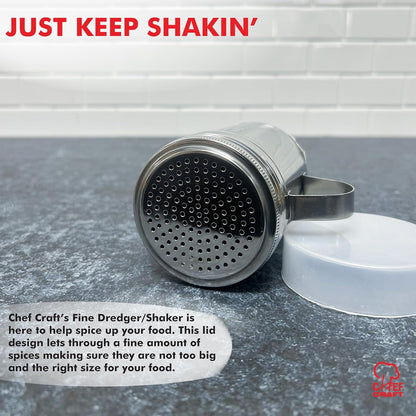Chef Craft Select Dredger/Shaker, Fine, Stainless Steel