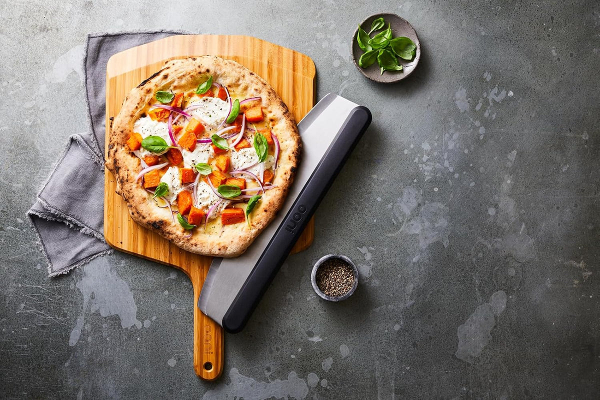 Ooni 12” Bamboo Wood Pizza Peel –12 Inch Pizza Spatula Paddle, Wooden Pizza Cutting Board, Pizza Oven Accessories