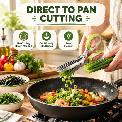 5 Layer Vegetable Shears, Herb Scissors for Chopping Greens & Herbs