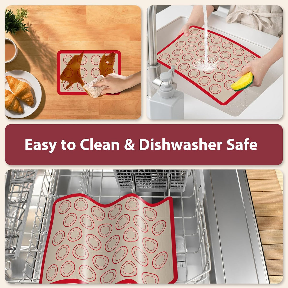 Silicone Baking Mat, Nonstick & Reusable