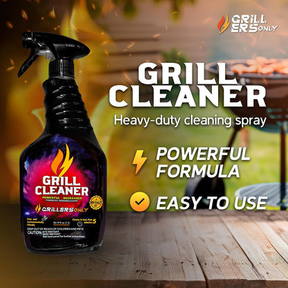 Grill Cleaner Spray & Degreaser | Heavy-Duty Grill Spray for BBQ, Griddles & Cast Iron Cleaner - Professional Outdoor Kitchen Formula - 35.2 fl oz.