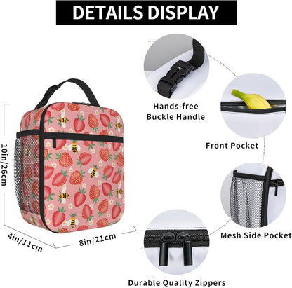 Dinosaur Volcano Insulated Lunch Bag for Women & Men, Reusable Leak-Proof Lunch Box with Cooler Compartment, Lunch Tote for Adults Work Travel Picnic Durable & Washable