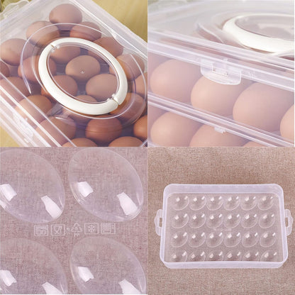 Anyumocz 72 Eggs Holder,3-Layer Deviled Egg Tray with Lid,Egg Containers for Deviled Egg,Egg Carrier Box Dispenser Container with Handle for Refrigerator