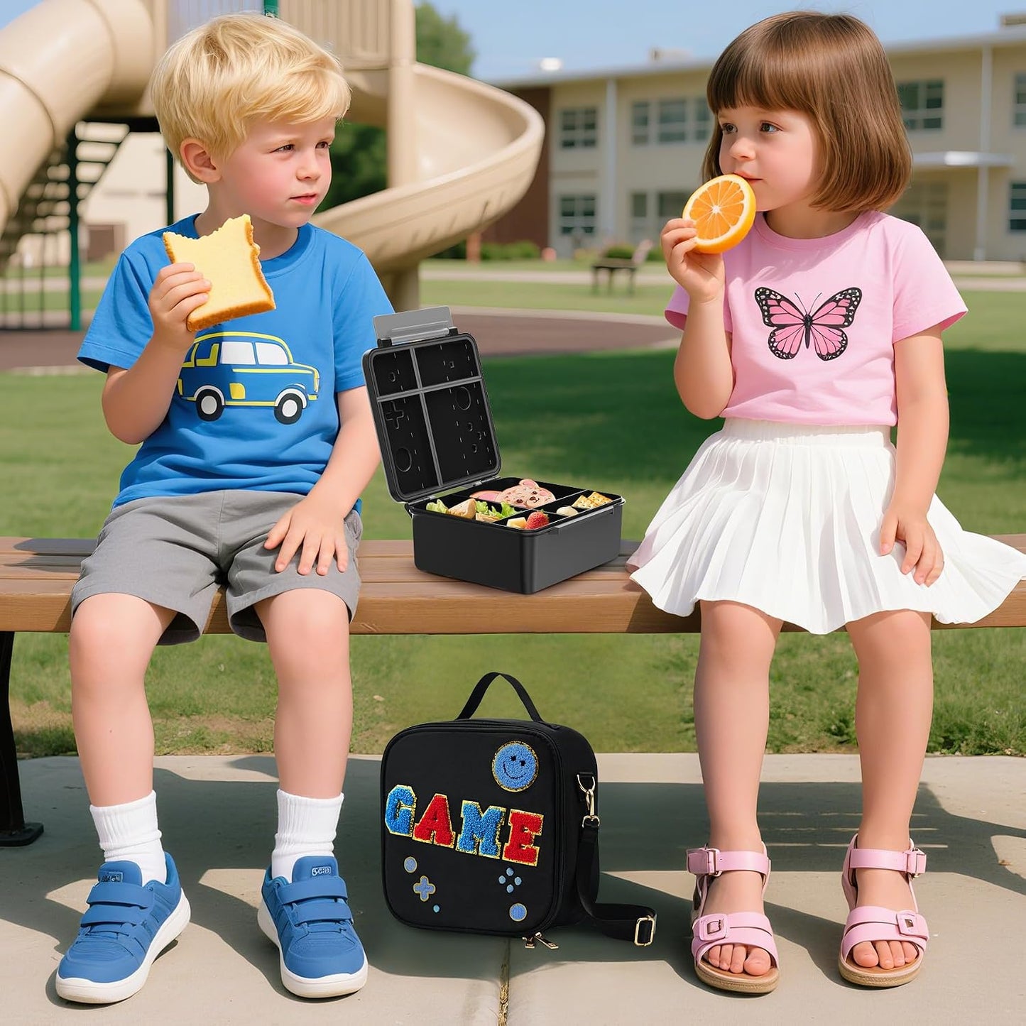 Lunch Box Kids, Leak Proof 5 Compartment Bento Box for Kids, 13oz Thermo for Hot Food Kids Lunch Box,Hot Lunch Box for School Travel