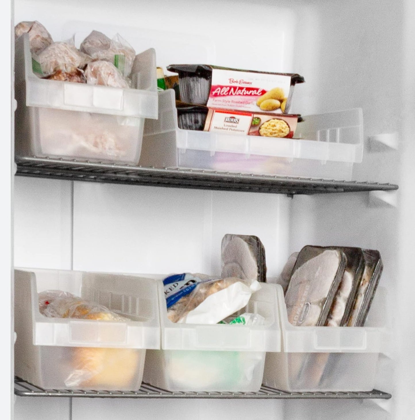 Akro-Mils 30098 ShelfMax Plastic Nesting Shelf Bin Box, 18-Inch Length x 6.75-Inch Width x 6-Inch Height, Clear (10-Pack)