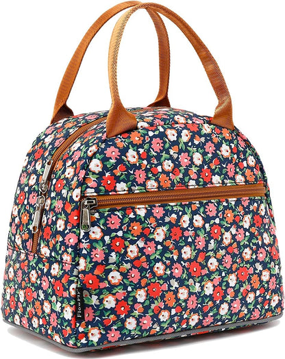 FlowFly Insulated Lunch Cooler Bag - Tote Bag Organizer for Women/Men, Black - Colors A