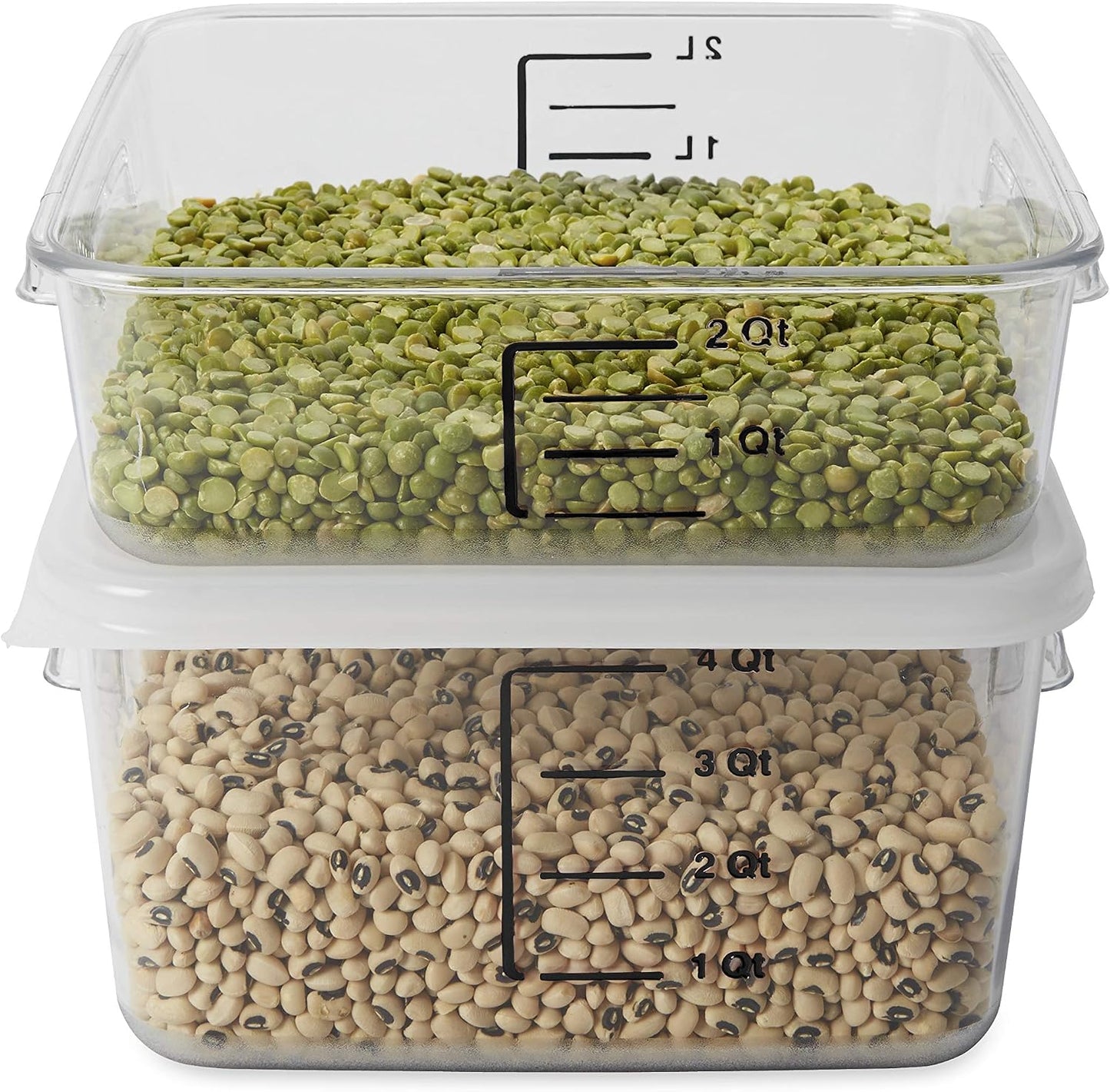 Rubbermaid Commercial Products Space Saving Square Food Storage Container 6 Quart Clear for Kitchen/Sous Vide/Meal Prep