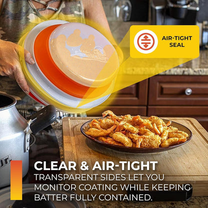 CanCooker Batter Bowl XL: Collapsible, Mess-Free, Dishwasher and Microwave Safe, Chemical-Free in Vibrant Orange