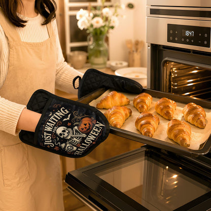 Gothic Cooking Skeleton Chef Pot Holders Heat Resistant