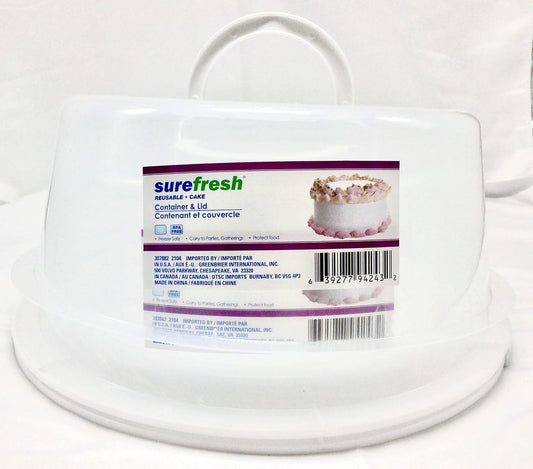 SureFresh Two 9'' Reusable Clear Cake Carriers | Containers and Lids | 2 Sets | Holiday Parties Gatherings Potlucks Buffets with Family, 307882 2104