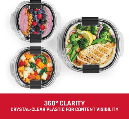 Rubbermaid Brilliance BPA Free 44-Piece Food Storage Containers Set Airtight Leak-Proof with Lids for Meal Prep Lunch and Leftovers