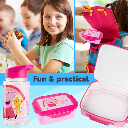Get Trend SpongeBob Squarepants Water Bottle Lunch Box Lunch Bag Kids Set 3 Pcs Insulated Snack Bag for School Travel Gifts for Kids (Blue SpongeBob)