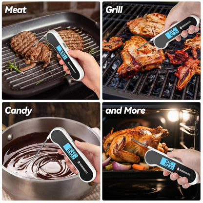 0.5 Sec Instant Read Meat Thermometer Digital for Cooking, Red