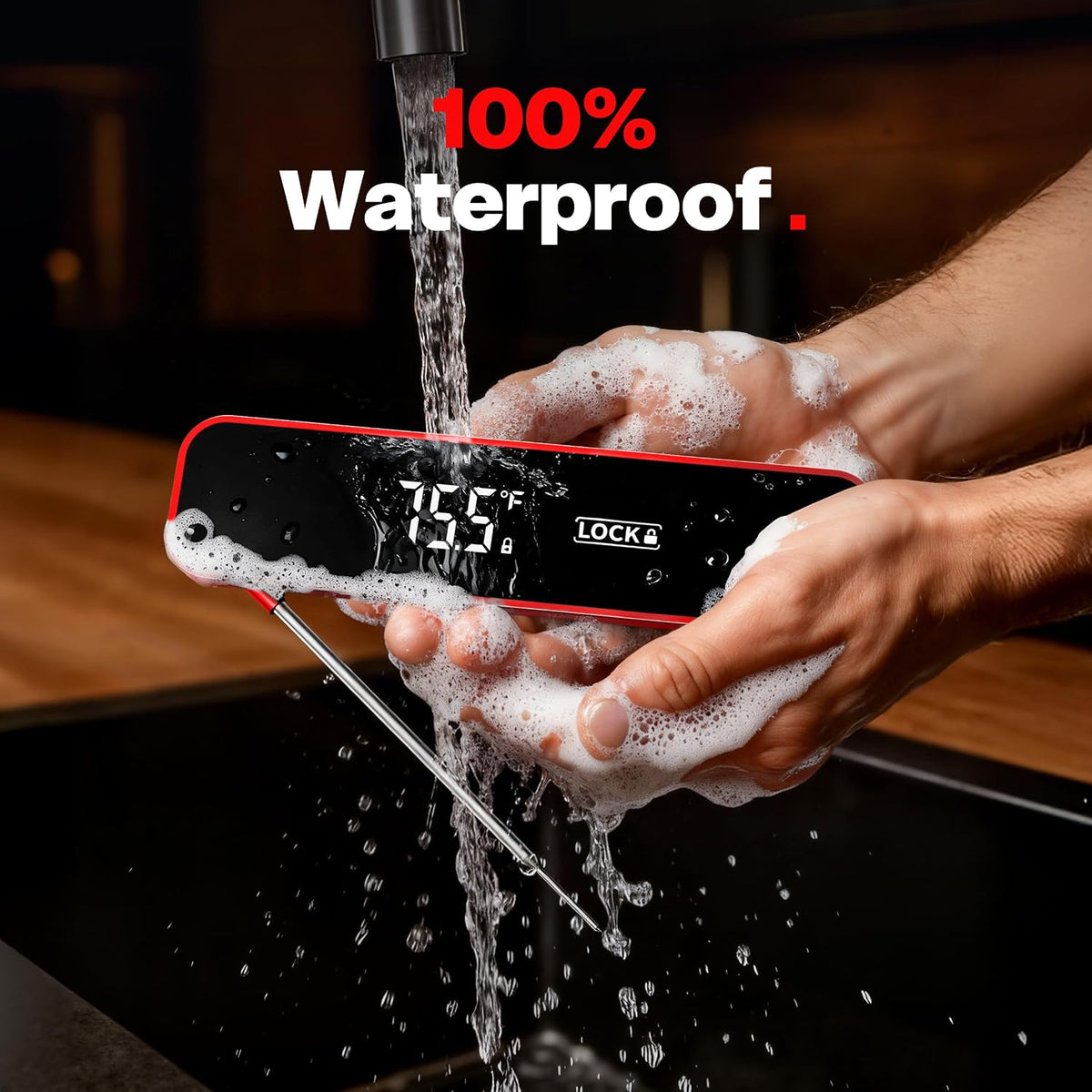 Meat Thermometer Digital, 1-2 Sec Instant Read, Grilling, Cooking, Food