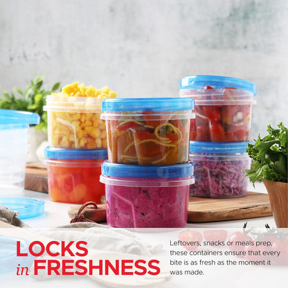Tafura 10 Pack Leakproof Freezer Containers for Food with Twist Top Lids - 32 Oz BPA Free Reusable Plastic Soup Containers with Screw On Lids - Ideal for Meal Prep, Leftovers & Pantry Organization