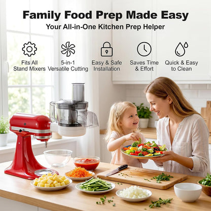Food Processor Attachment for KitchenAid, 5-in-1 Vegetable Chopper & Dicer