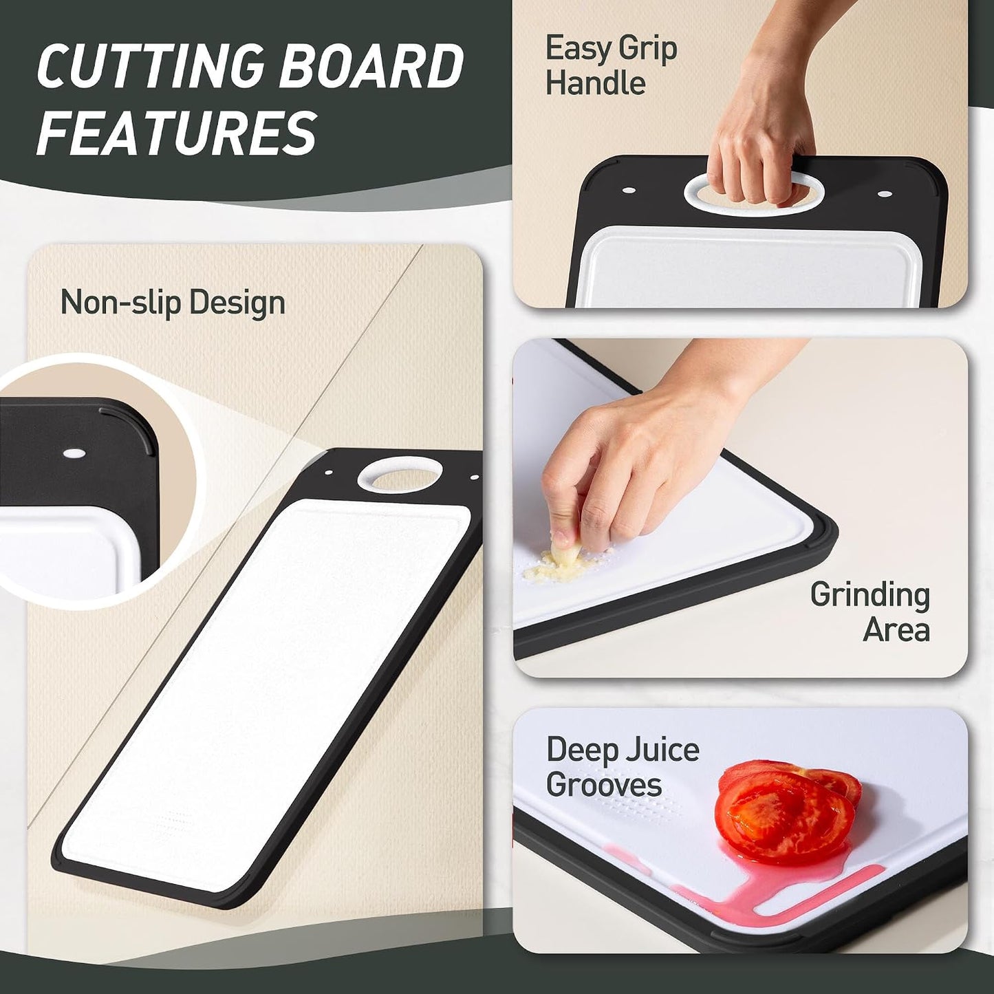 2 Packs Stainless Steel Cutting Board Set, Best Non Toxic Cutting Boards for Kitchen, Double Sided Metal Chopping Board for Meat/Fruit/Vegetables, Food Grade Kitchen Set Gift, [16”×11”+18”×12” Inch]