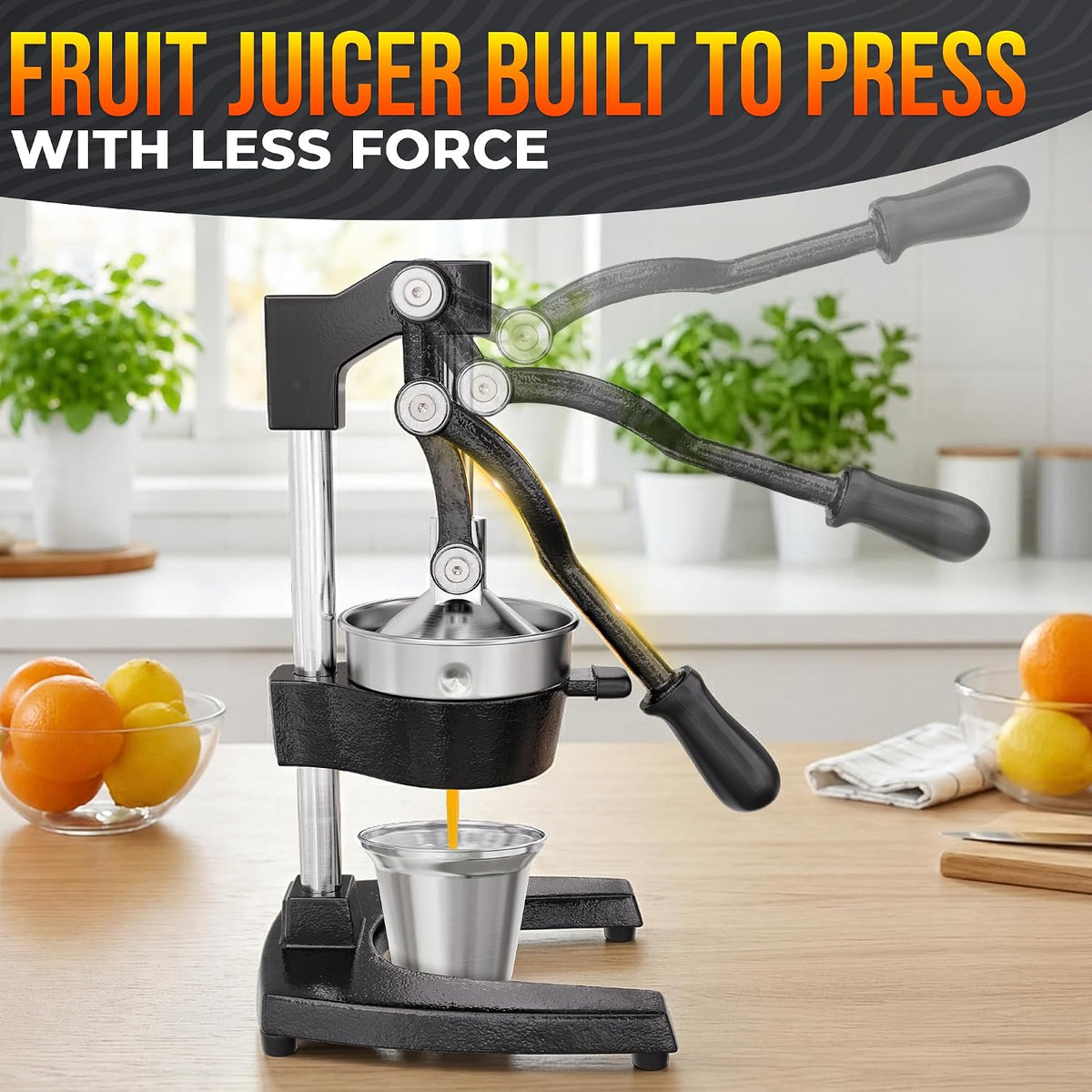 NADOBA Lemon Squeezer and Lime Squeezer, Max Extraction Citrus Hand Juicer