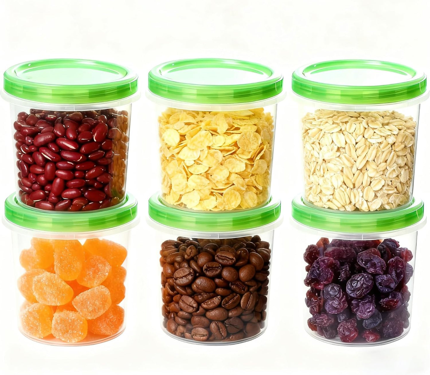 Airtight Food Storage Containers, Leakproof, BPA-Free, Stackable Kitchen & Pantry Organizers for Dry Food, Meal Prep, Snacks, Leftovers, Microwave, Dishwasher and Freezer Safe (10 Pack-16 Oz)