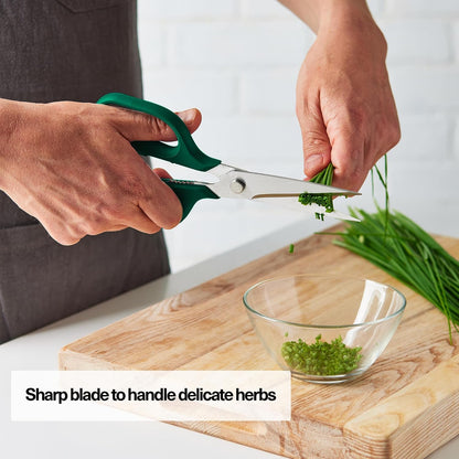 Misen Heavy Duty Kitchen Shears - Stainless Steel, Versatile and Easy Clean Scissors for Meat, Herbs and Veggies - Ambidextrous Comfort Handle - Professional Grade - Black