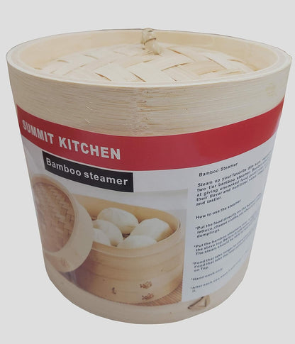 6" Bamboo Steamer Set Sunrise Kitchen Supply