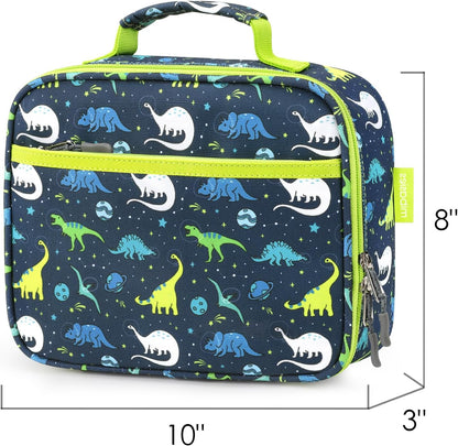 mibasies Kids Lunch Box for Girls Toddler, Insulated and Reusable Lunch Bag for School, Pink Rainbow